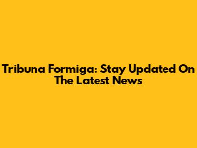 Tribuna Formiga: Stay Updated On The Latest News