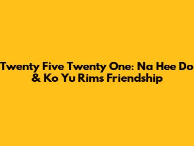 Twenty Five Twenty One: Na Hee Do & Ko Yu Rim's Friendship