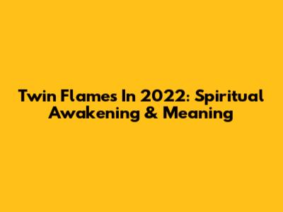 Twin Flames In 2022: Spiritual Awakening & Meaning