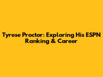 Tyrese Proctor: Exploring His ESPN Ranking & Career