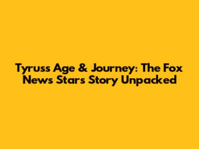 Tyrus's Age & Journey: The Fox News Star's Story Unpacked