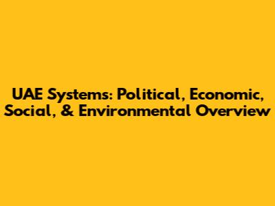 UAE Systems: Political, Economic, Social, & Environmental Overview