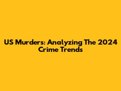 US Murders: Analyzing The 2024 Crime Trends