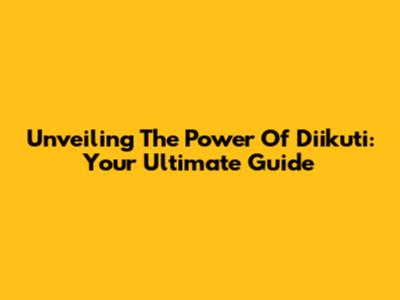 Unveiling The Power Of "Diikuti": Your Ultimate Guide