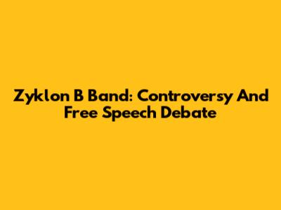 Zyklon B Band: Controversy And Free Speech Debate